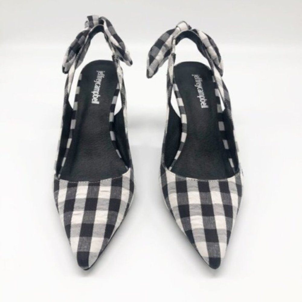Jeffrey Campbell Cindy Gingham Slingback Pumps – Retro Chic with a Modern Twist - Picture 4 of 8